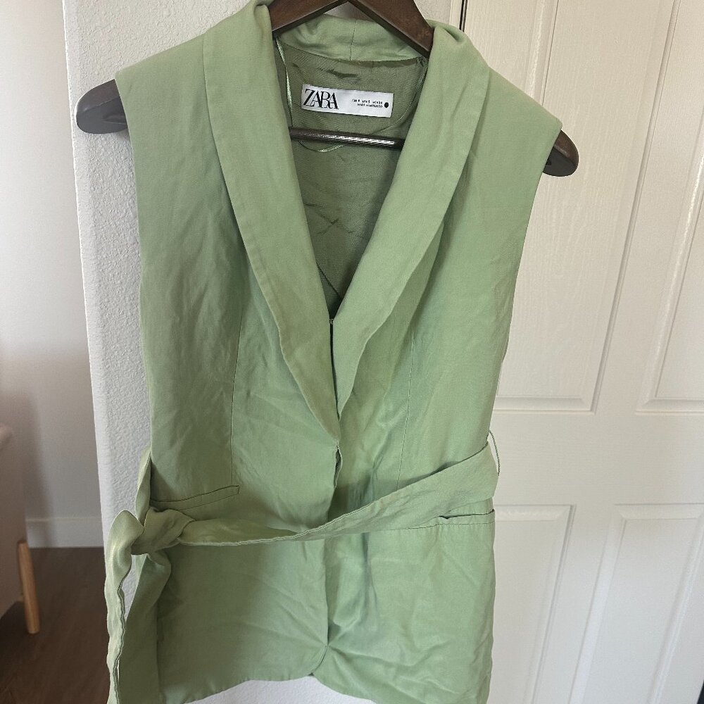 ZARA USA SMALL GREEN MINI BLAZER DRESS